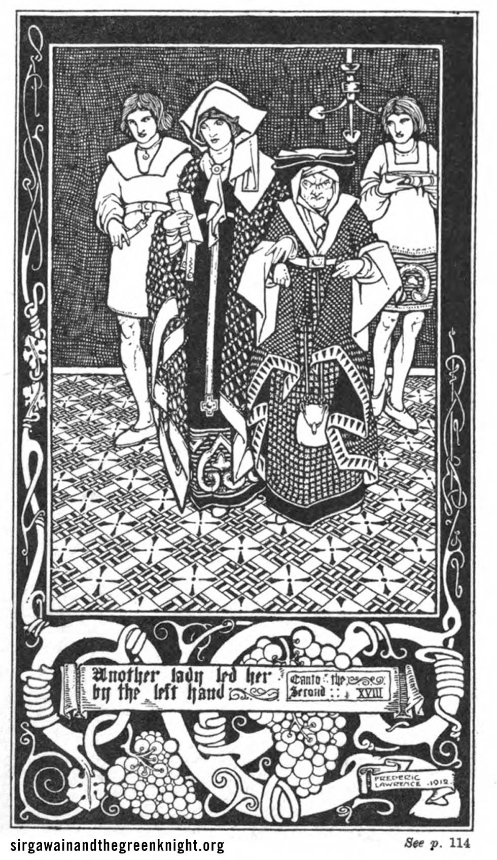 Sir Gawain and the Green Knight Book Illustration 1915